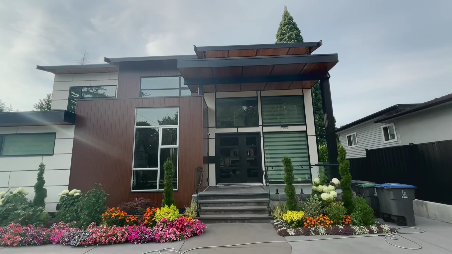 A completed modern facade
